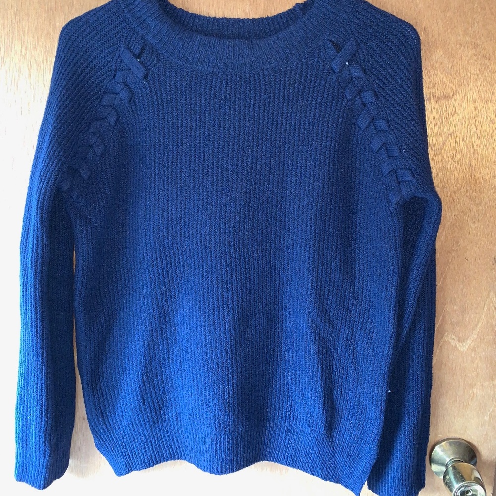 simple blue sweater
